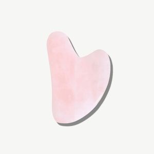 Face Sculptor Rose Quartz Gua Sha with velvet pouch!